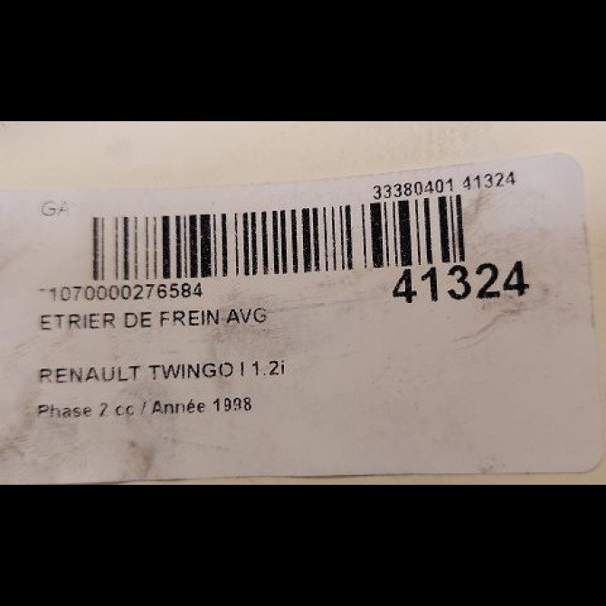 Etrier de frein avant gauche occasion RENAULT TWINGO I Phase 2 08-1998->08-2000 1.2i 60ch 7701203844 3