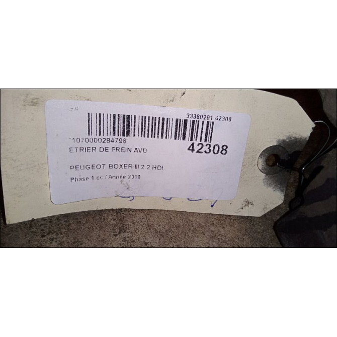 Etrier de frein avant droit occasion PEUGEOT BOXER III Phase 1 06-2006->... 2.2 HDI 100ch 4401J7 2