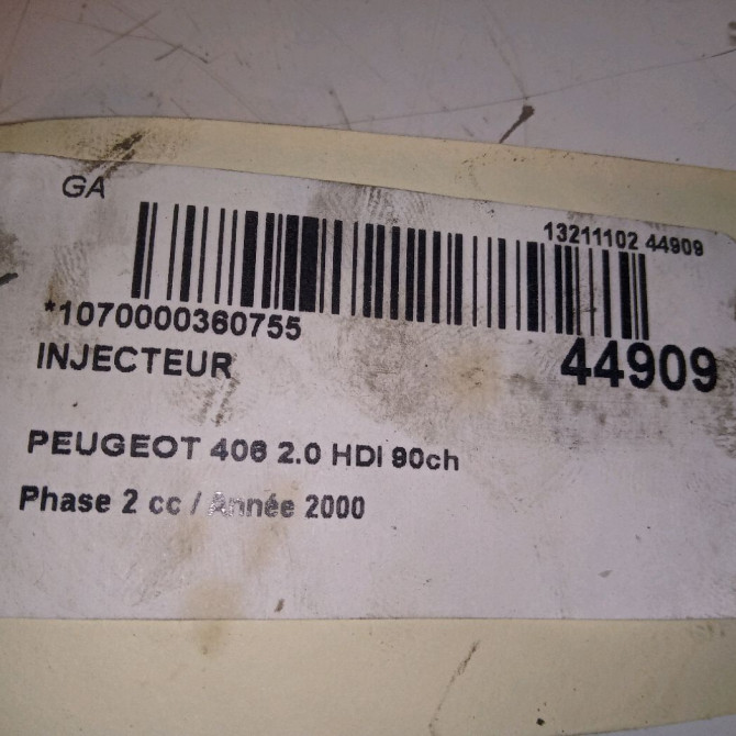 Injecteur occasion PEUGEOT 406 Phase 2 04-1999->04-2004 2.0 HDI 90ch 4