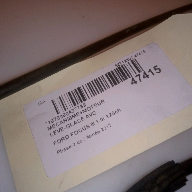 Mecanisme+moteur leve-glace avg occasion FORD FOCUS III Phase 2 11-2014->... 1.0i 125ch 1870698 5
