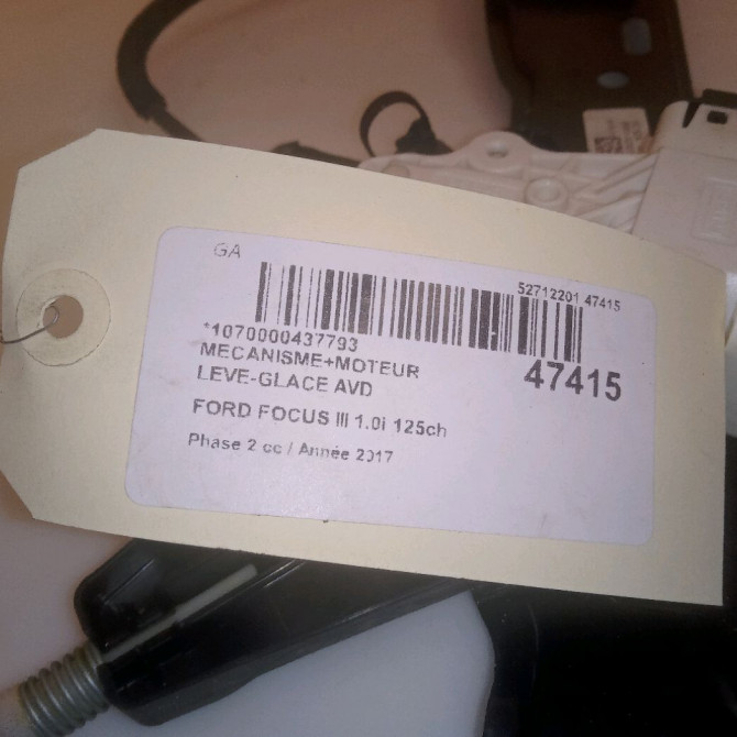 Mecanisme + moteur lève-glace avant droit occasion FORD FOCUS III Phase 2 11-2014->... 1.0i 125ch 1870697 5