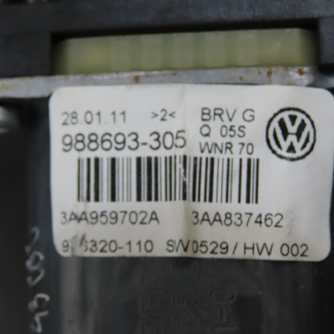 Mecanisme + moteur lève-glace avant droit occasion VOLKSWAGEN PASSAT VI Phase 1 04-1995->04-1999 2.0 TDI 136ch 3AA837462B 5
