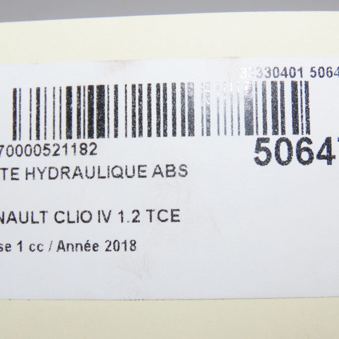 Unité hydraulique ABS occasion RENAULT CLIO IV Phase 1 07-2012->... 1.2 TCE 120ch 476605196R 6