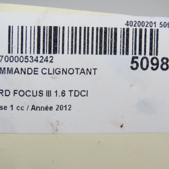 Commande clignotant occasion FORD FOCUS III Phase 1 01-2011->04-2015 1.6 TDCI 115ch 2044625 5