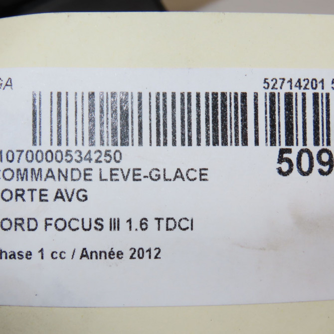 Commande lève-glace porte avant gauche occasion FORD FOCUS III Phase 1 01-2011->04-2015 1.6 TDCI 115ch 6