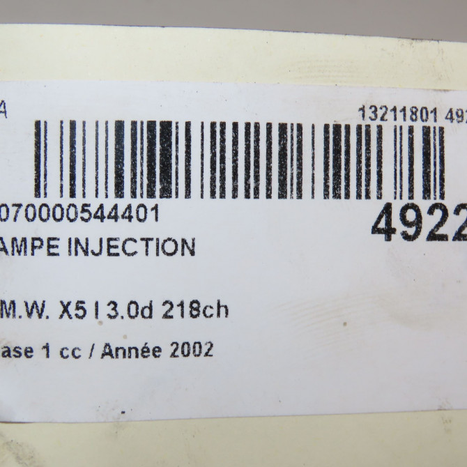Rampe injection occasion B.M.W. X5 I Phase 1 04-2000->12-2006 3.0d 218ch 6