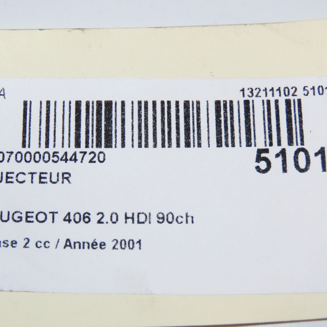 Injecteur occasion PEUGEOT 406 Phase 2 04-1999->04-2004 2.0 HDI 90ch 5