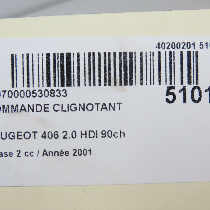 Commande clignotant occasion PEUGEOT 406 Phase 2 04-1999->04-2004 2.0 HDI 90ch 6