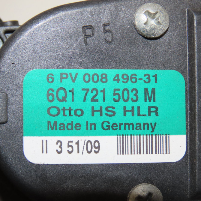 Potentiometre accelerateur occasion SEAT IBIZA IV Phase 1 05-2008->01-2012 1.6 TDI 105ch 4