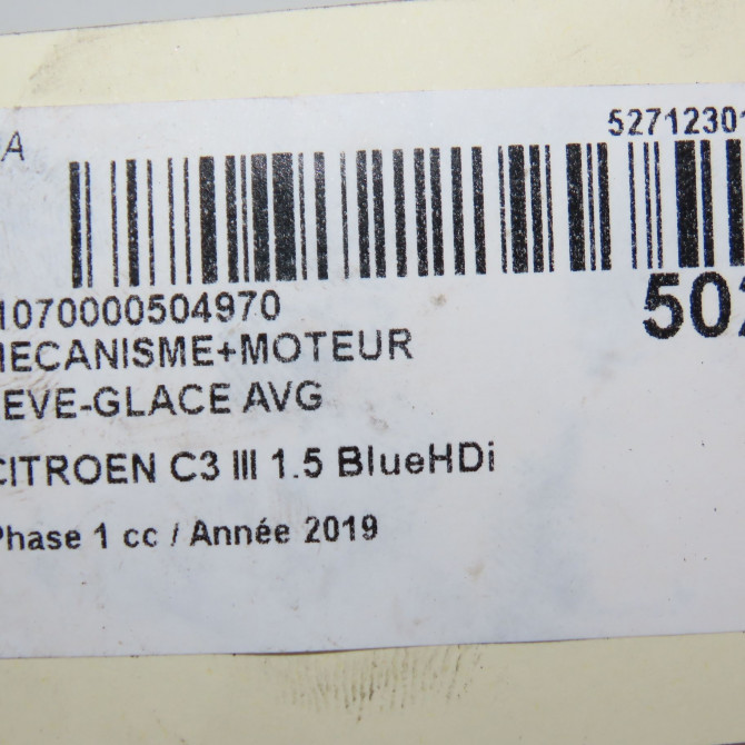 Mecanisme+moteur leve-glace avg occasion  9840154380 7
