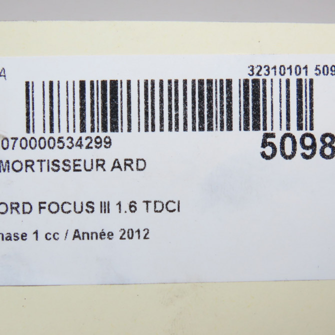 Amortisseur arrière droit occasion FORD FOCUS III Phase 1 01-2011->04-2015 1.6 TDCI 115ch 1751388 5
