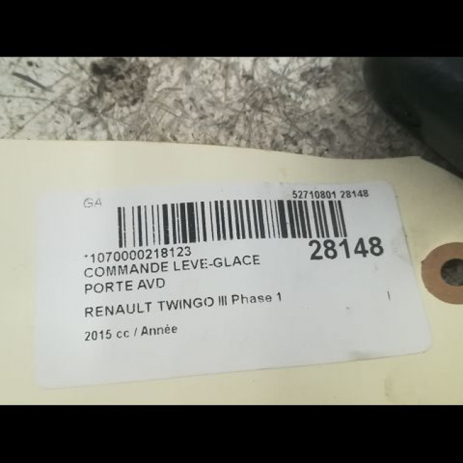 Commande lève-glace porte avant droite occasion RENAULT TWINGO III Phase 1 06-2014->... 254217475R 3
