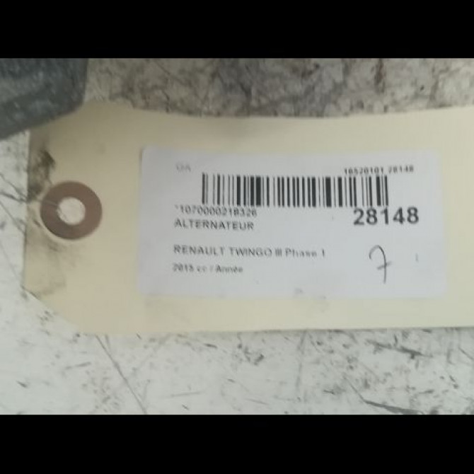 Alternateur occasion RENAULT TWINGO III Phase 1 06-2014->... 231005424R 3