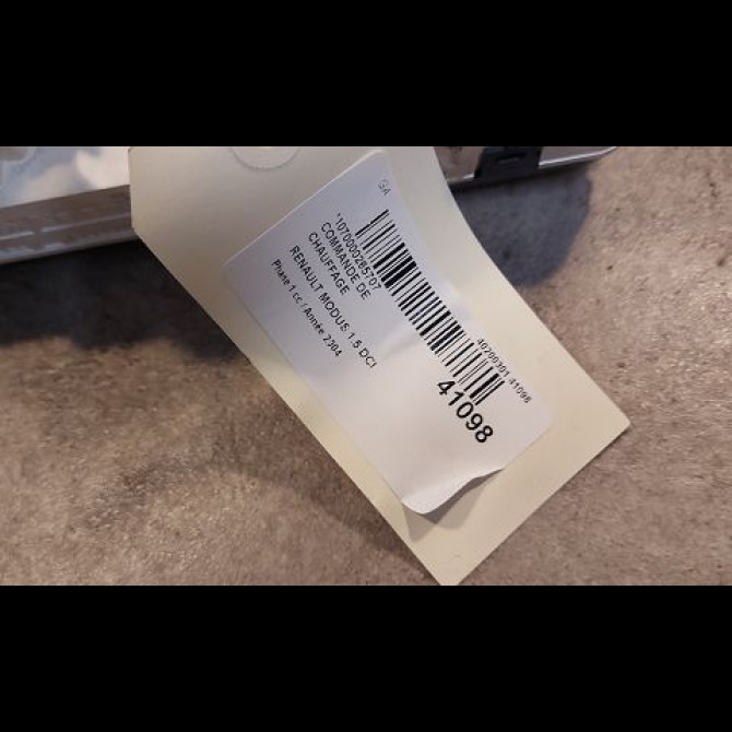 Commande de chauffage occasion RENAULT MODUS Phase 1 09-2004->12-2007 1.5 DCI 65ch 3