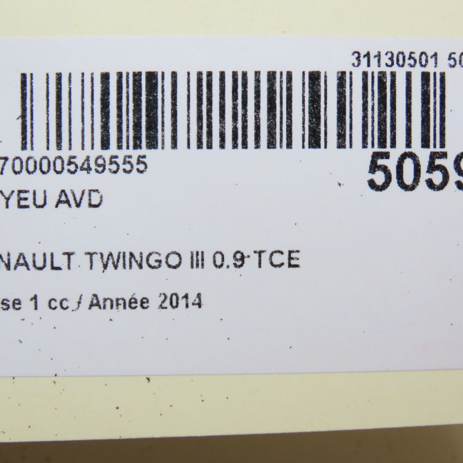 Moyeu avd occasion RENAULT TWINGO III Phase 1 06-2014->... 0.9 TCE 12v 90ch 5