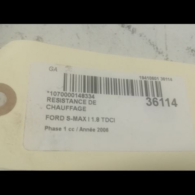 Resistance de chauffage occasion FORD S-MAX I Phase 1 05-2006->03-2010 1.8 TDCI 125ch 3