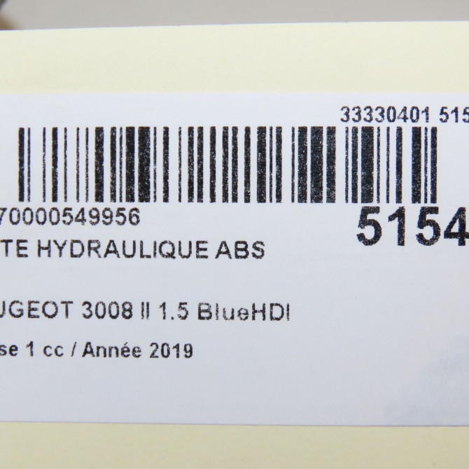 Unité hydraulique ABS occasion PEUGEOT 3008 II Phase 1 04-1995->04-1999 1.5 BlueHDI 130ch 1623161680 7