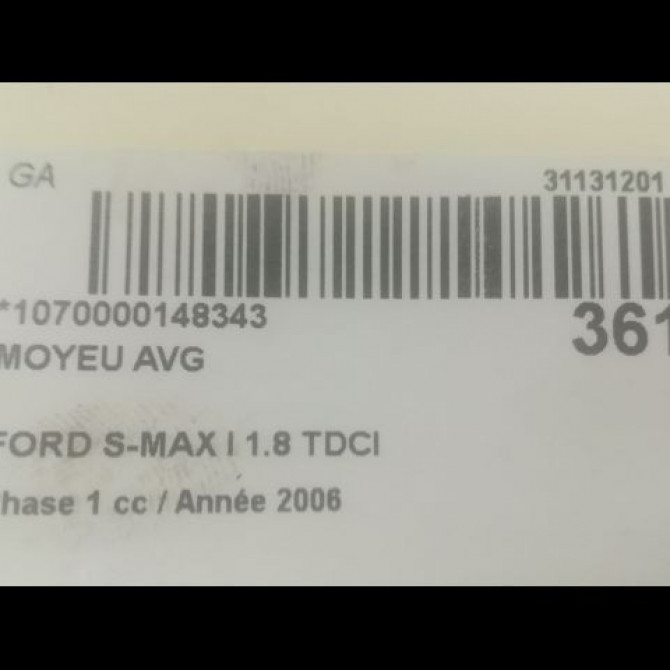 Moyeu avg occasion FORD S-MAX I Phase 1 05-2006->03-2010 1.8 TDCI 125ch 1437643 3