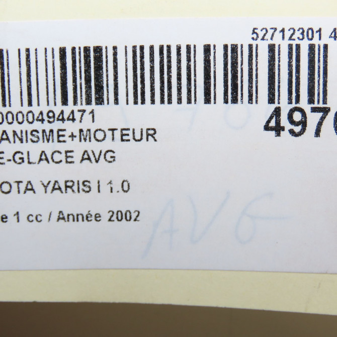 Mecanisme+moteur leve-glace avg occasion TOYOTA YARIS I Phase 1 04-1999->03-2003 1.0 698200D010 7