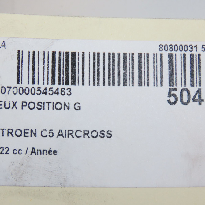 Feux position g occasion  9834804680 6