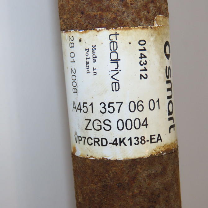 Transmission arrière droite occasion SMART SMART CITY/FORTWO II Phase 1 04-2007->03-2015 A4513570801 4