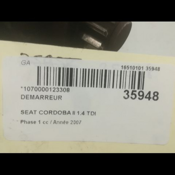 Démarreur occasion SEAT CORDOBA II Phase 1 10-2002->05-2009 1.4 TDI 70ch 4