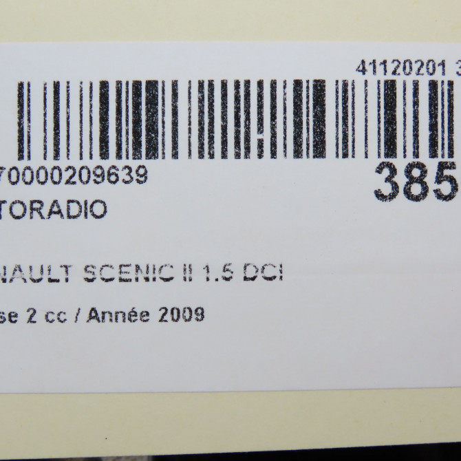 Autoradio occasion RENAULT SCENIC II Phase 2 09-2006->04-2009 1.5 DCI 105ch 8200562686 6
