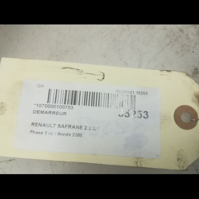 Démarreur occasion RENAULT SAFRANE Phase 2 09-1996->08-2000 2.2 DT 7701056687 5