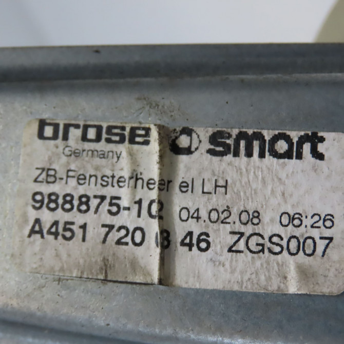 Mecanisme+moteur leve-glace avg occasion SMART SMART CITY/FORTWO II Phase 1 04-2007->03-2015 A4517200546 5