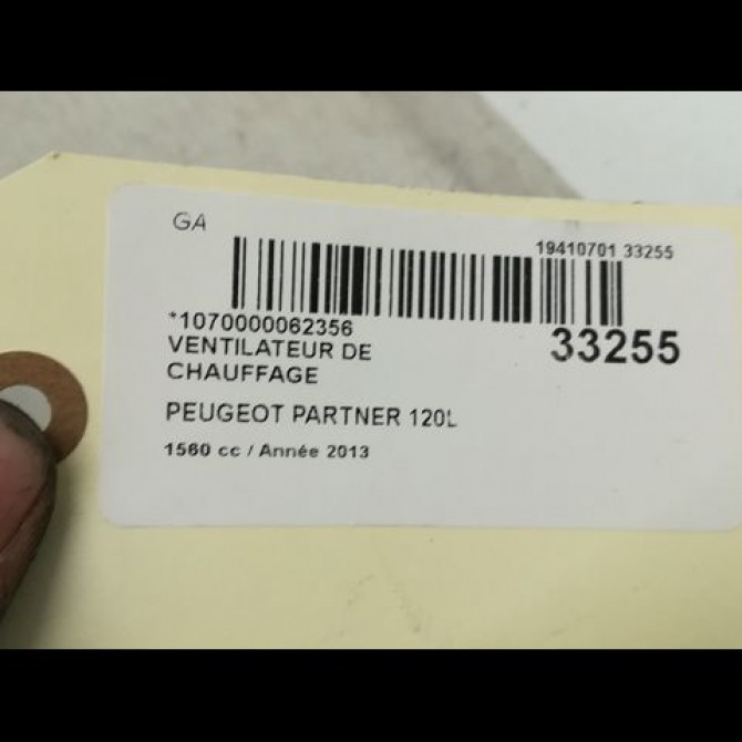 Ventilateur de chauffage occasion PEUGEOT PARTNER II Phase 2 05-2012->... 6441AR 4