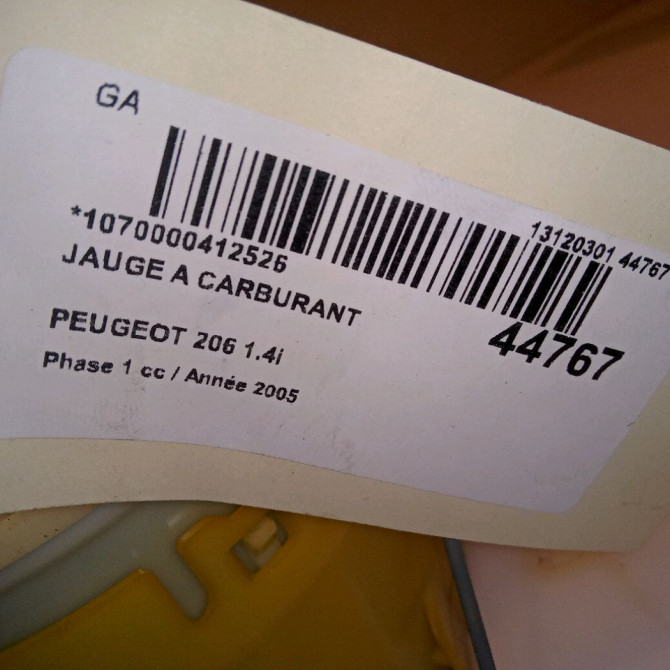 Jauge a carburant occasion PEUGEOT 206 Phase 1 09-1998->03-2009 1.4i 5
