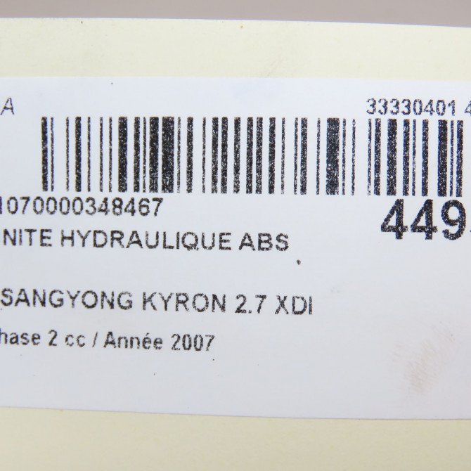 Unité hydraulique ABS occasion  4894009610 7