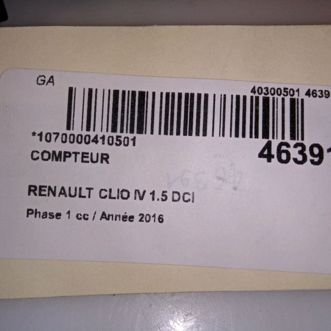 Compteur occasion RENAULT CLIO IV Phase 1 07-2012->... 1.5 DCI 90ch 248104862R 5