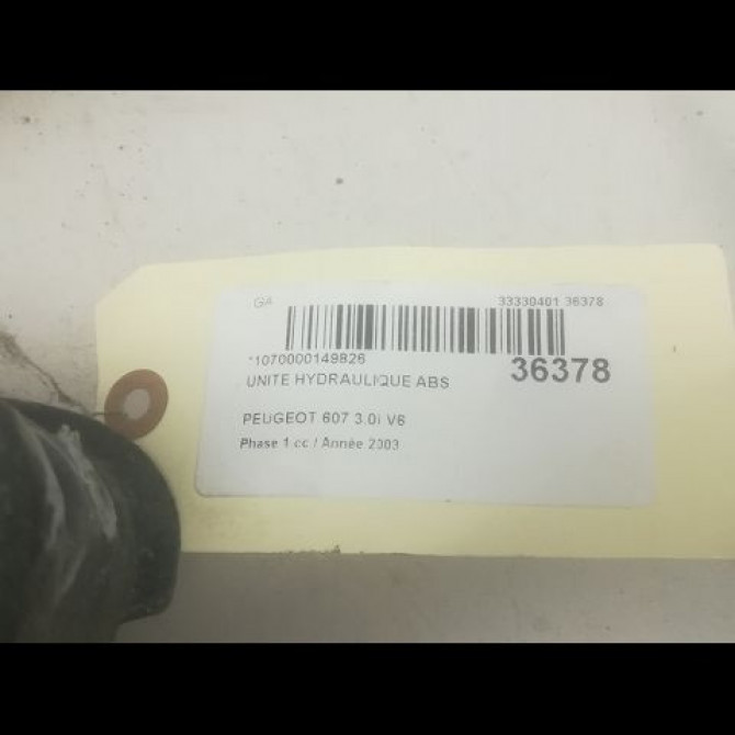 Unité hydraulique ABS occasion PEUGEOT 607 Phase 1 11-1999->09-2004 3.0i V6 4541W8 2