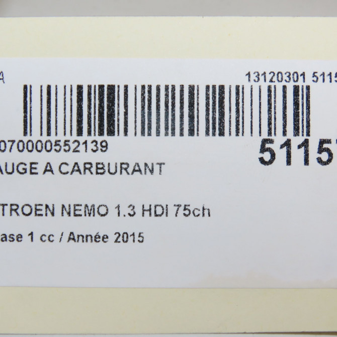 Jauge a carburant occasion CITROEN NEMO Phase 1 09-2008->... 1.3 HDI 75ch 1525TF 6