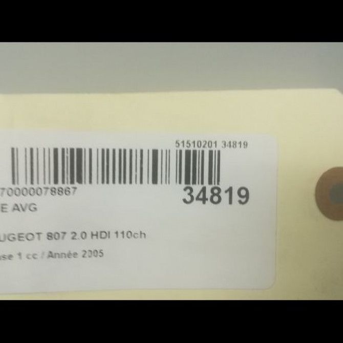 Aile avant gauche occasion PEUGEOT 807 Phase 1 06-2002->12-2014 2.0 HDI 110ch 7840L1 2