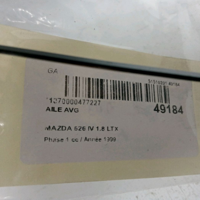 Aile avant gauche occasion MAZDA 626 IV Phase 1 07-1997->12-1999 1.8 LTX 2