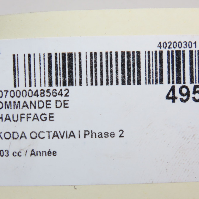 Commande de chauffage occasion SKODA OCTAVIA I Phase 1 04-1995->04-1999 1.9 TDI 90ch 1U1907044A 4