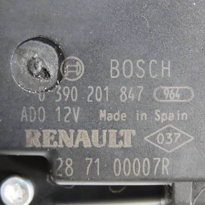 Moteur essuie-glace arrière occasion RENAULT MEGANE III Phase 2 01-2012->06-2014 1.2 TCE 115ch 287100007R 5