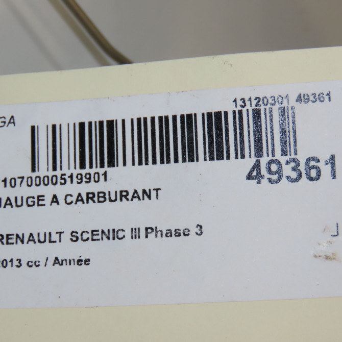 Jauge a carburant occasion RENAULT SCENIC III Phase 3 04-2013->... 172021706R 7