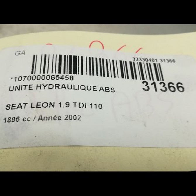 Unité hydraulique ABS occasion SEAT LEON I Phase 1 04-2000->10-2006 1J0698417A 6