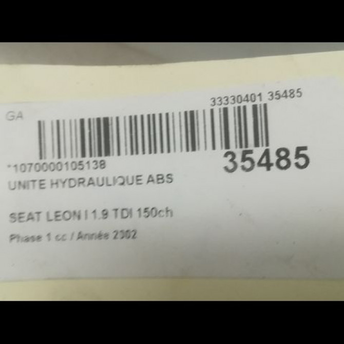 Unité hydraulique ABS occasion SEAT LEON I Phase 1 04-2000->10-2006 1.9 TDI 150ch 1J0698417A 4