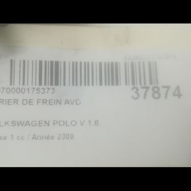 Etrier de frein avant droit occasion VOLKSWAGEN POLO V POLO V Phase 1 2009-09-01->2014-05-31 1.6 TDI 90 1K0615124D 3