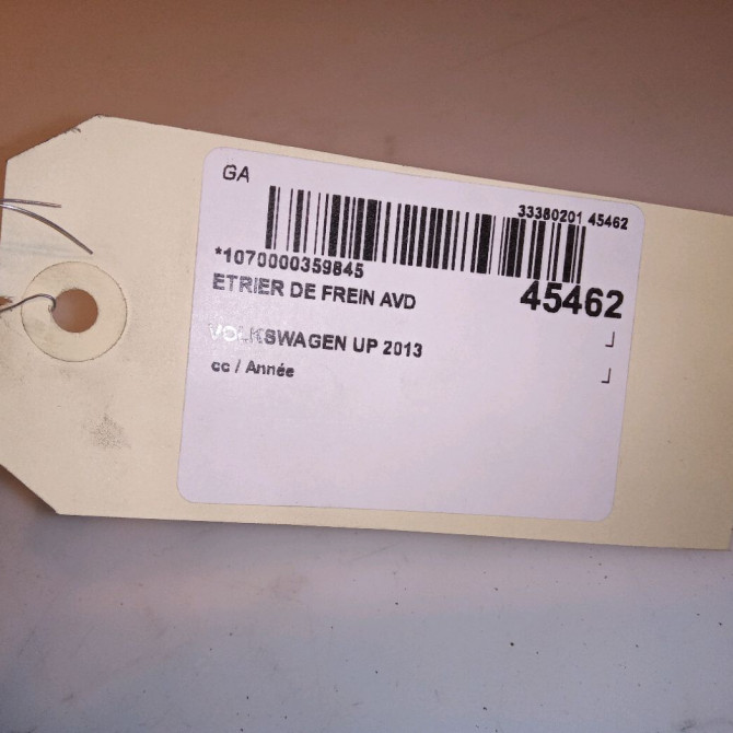 Etrier de frein avant droit occasion VOLKSWAGEN UP 1K0615124D 3