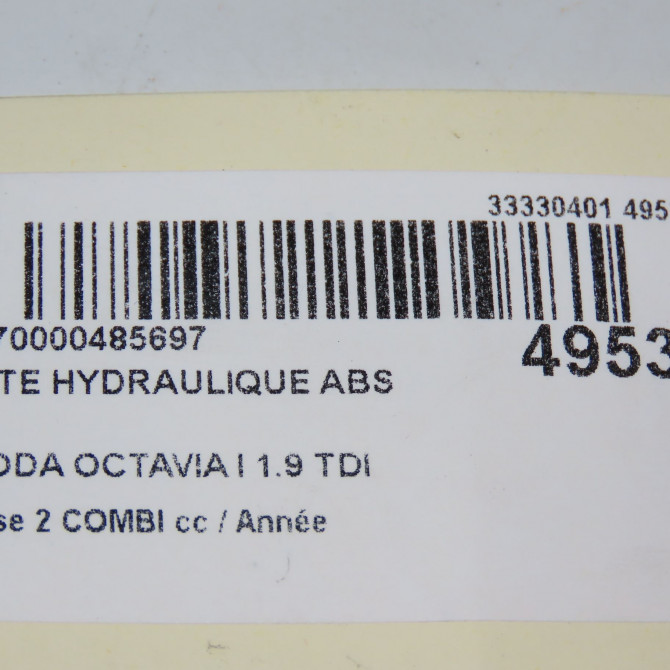Unité hydraulique ABS occasion SKODA OCTAVIA I Phase 1 04-1995->04-1999 1.9 TDI 90ch 1J0698417A 7