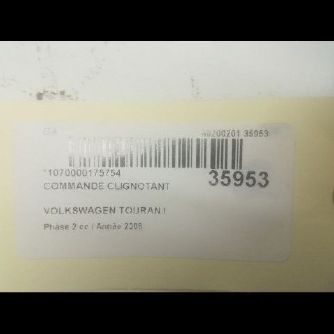 Commande clignotant occasion VOLKSWAGEN TOURAN I Phase 2 11-2006->09-2010 2.0TDi 16v 140ch 1T0941333CREH 3