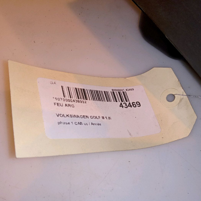 Feu arrière gauche occasion VOLKSWAGEN GOLF III Phase 1 04-1995->04-1999 1.8i 75ch 1E0945095 4