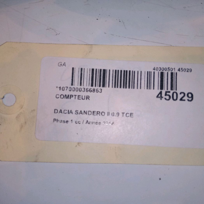 Compteur occasion DACIA SANDERO II Phase 1 10-2012->... 0.9 TCE 90ch 248106897R 4