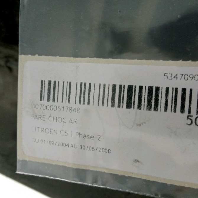 Pare-choc arrière occasion CITROEN C5 I Phase 2 09-2004->06-2008 7410W5 3