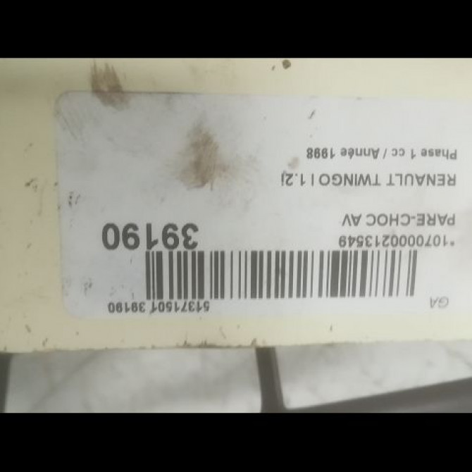 Pare-choc avant occasion RENAULT TWINGO I Phase 1 04-1993->08-1998 1.2i 60ch 7700823765 4